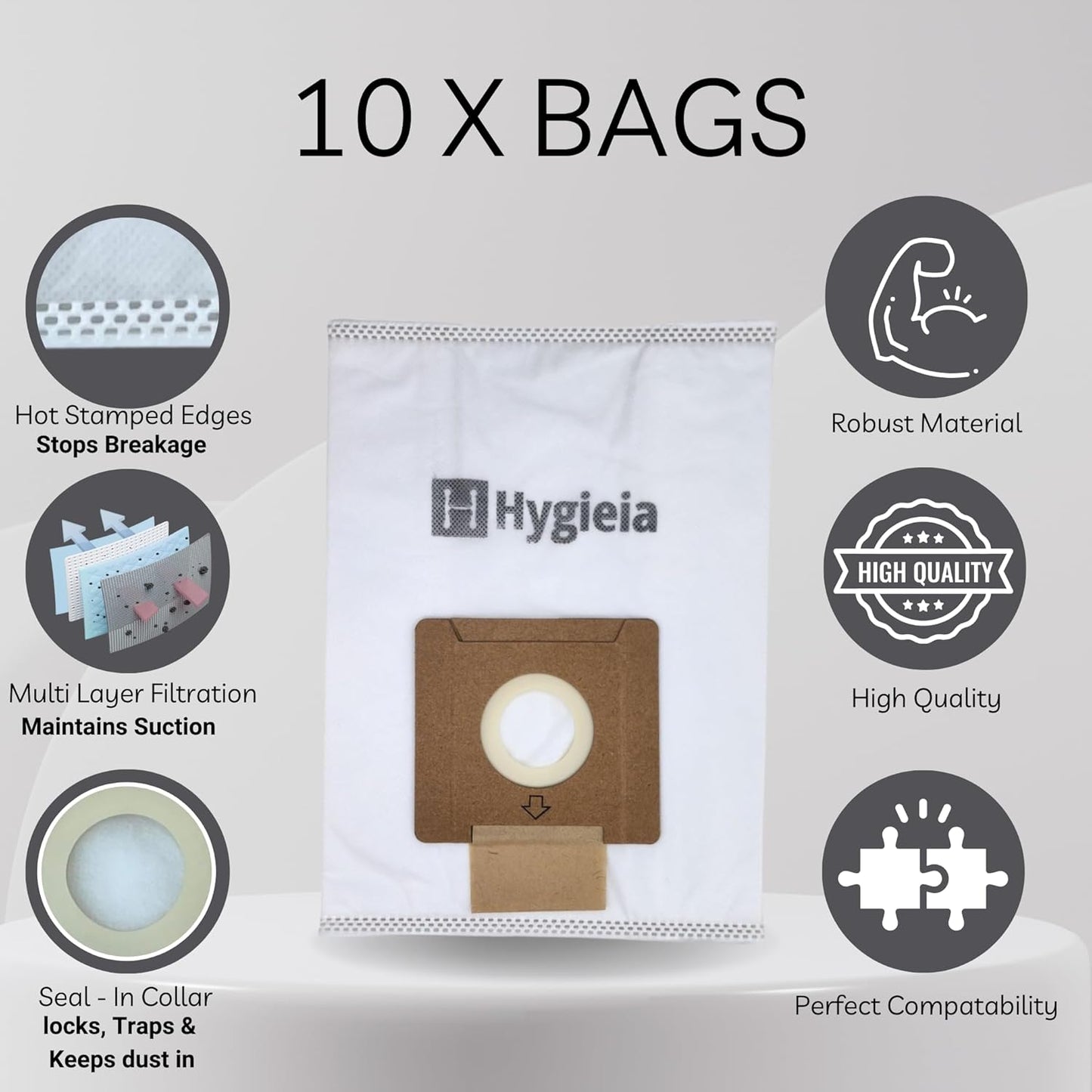 10 X Dust Bags for Sauber Pro Pets SJ-100 Vacuum Cleaners