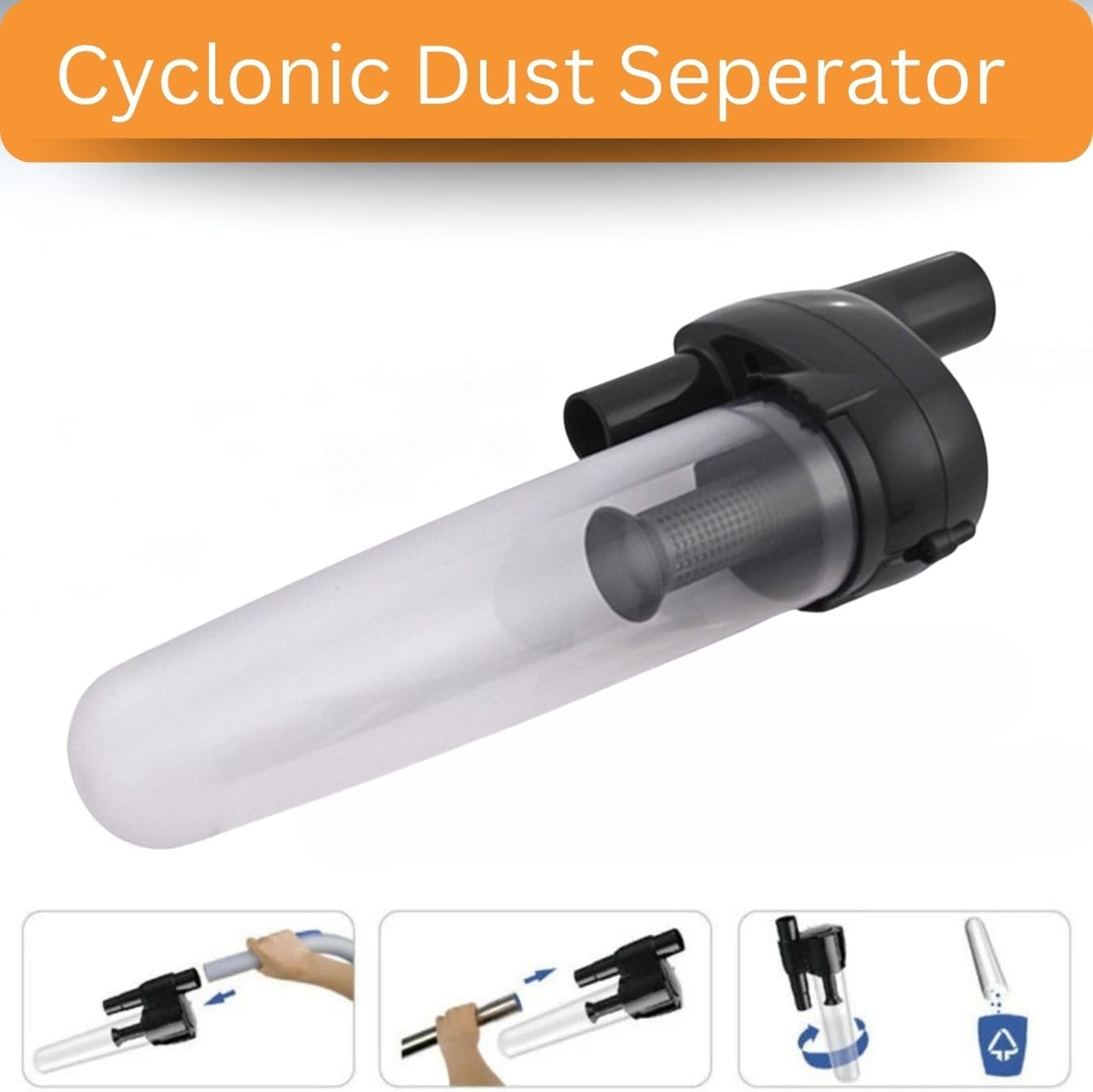 Hygieia Cyclonic Dust Separator (Bag Saver) - For Most Vacuum Brands