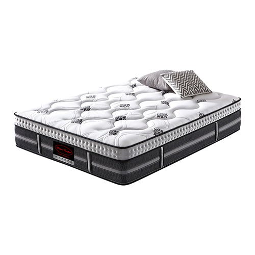 King Mattress in Gel Memory Foam 5 Zone Pocket Coil Deep Quilting Plush