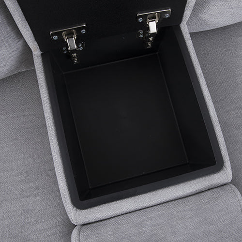 Large Sectional Corner Modular Lounge Suite in Fabric with Electric Recliner