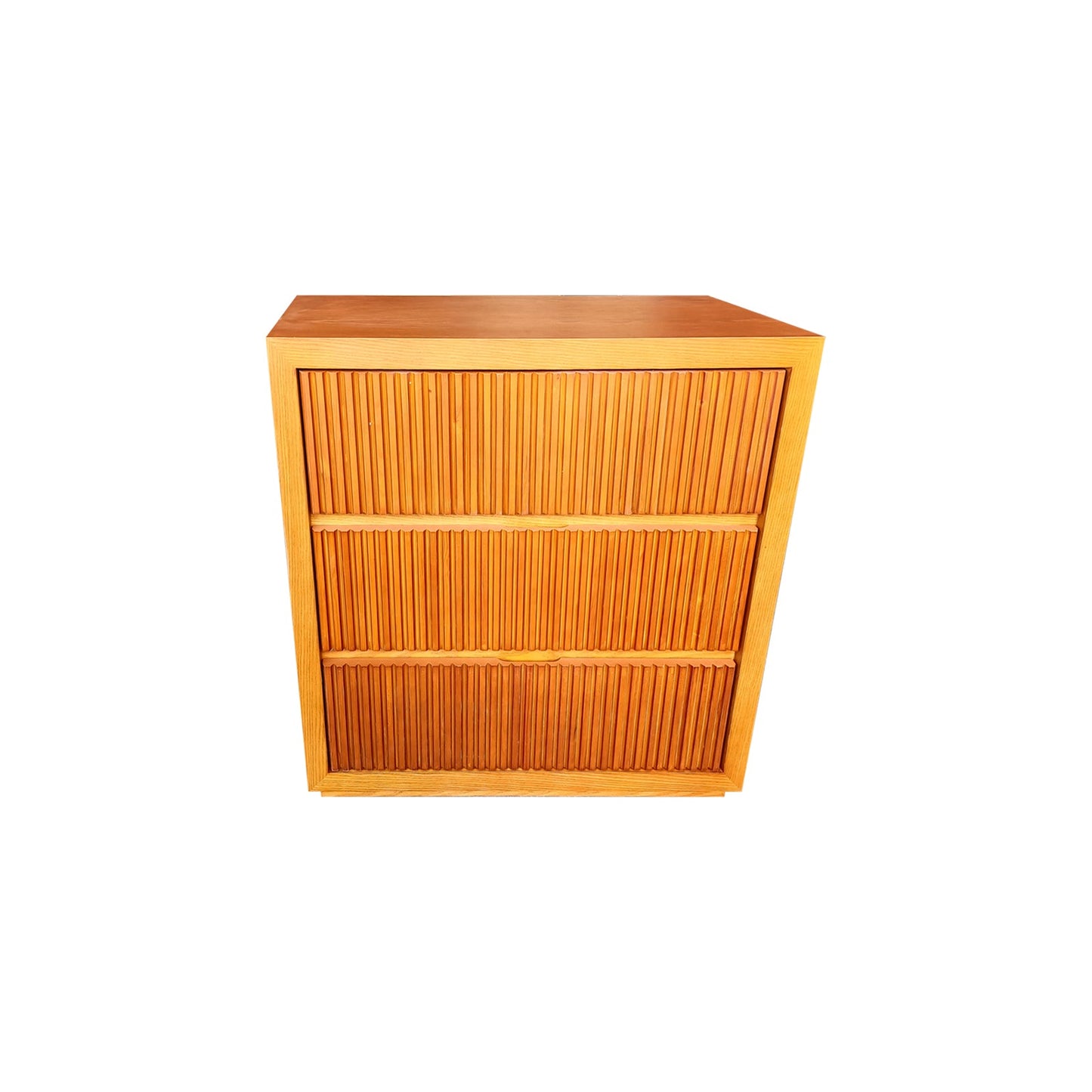 Tallboy MDF Brown Colour Waveform Design Three Drawers
