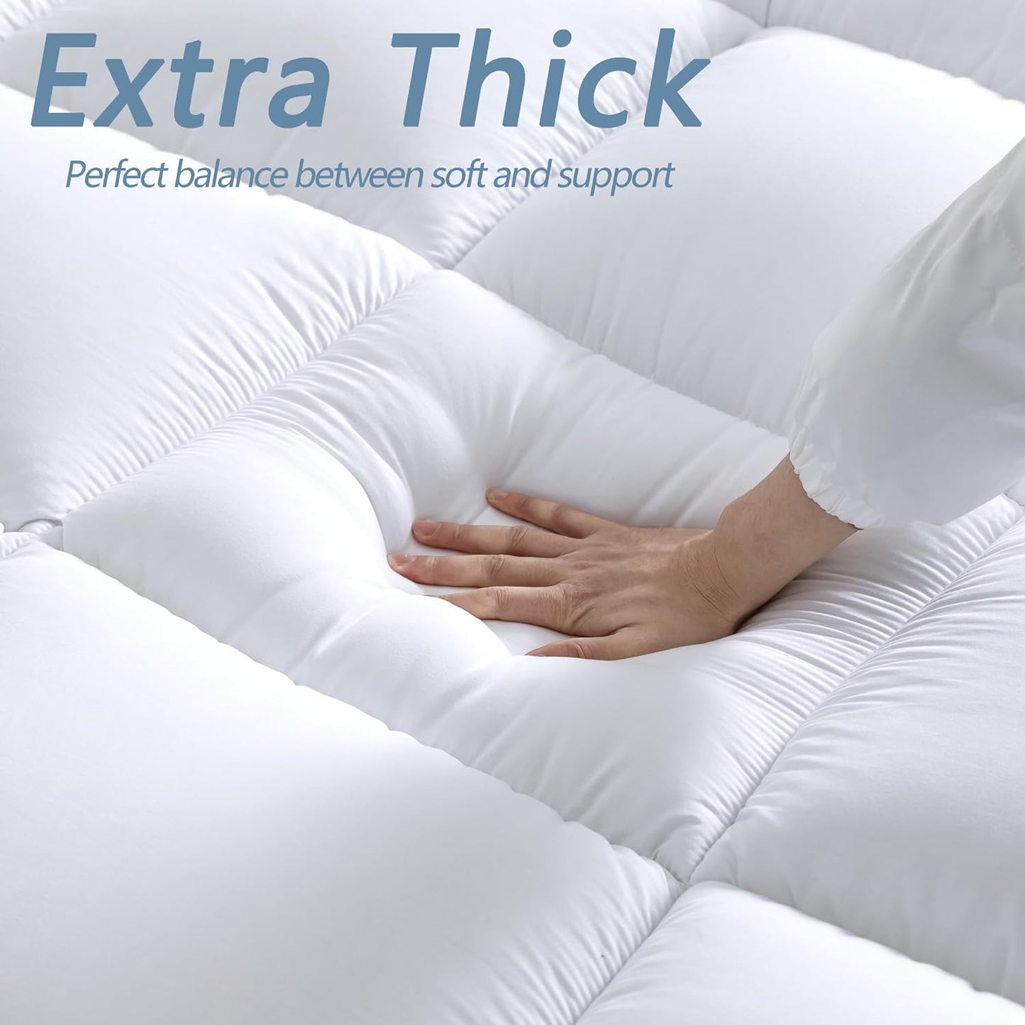 Luxurious Extra Thick 1000GSM Mattress Topper-Double size