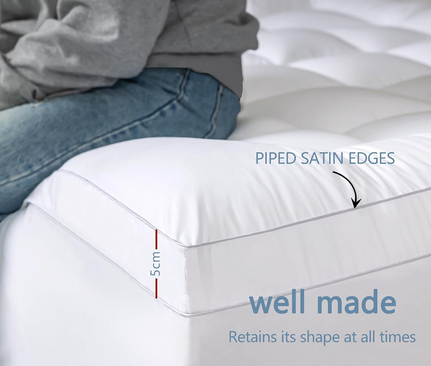 Luxurious Extra Thick 1000GSM Mattress Topper-Queen size