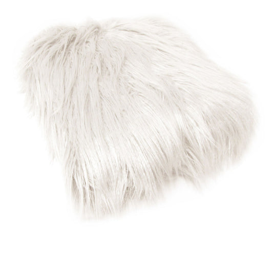 Mia Luxury Long Hair Faux Fur Throw Rug 127 x 152 cm Ivory