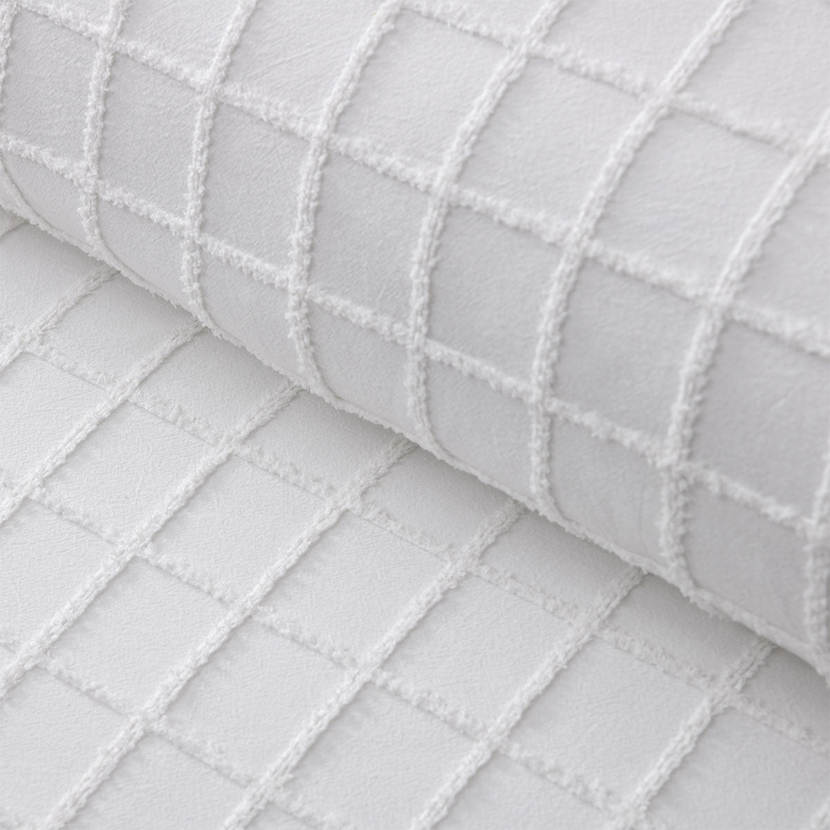 Vintage Design Homewares Parquet White Polyester Cotton Quilt Cover Set King