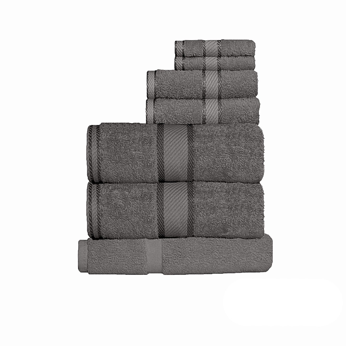 Kingtex 550gsm Cotton 7 Pce Towel Set Charcoal