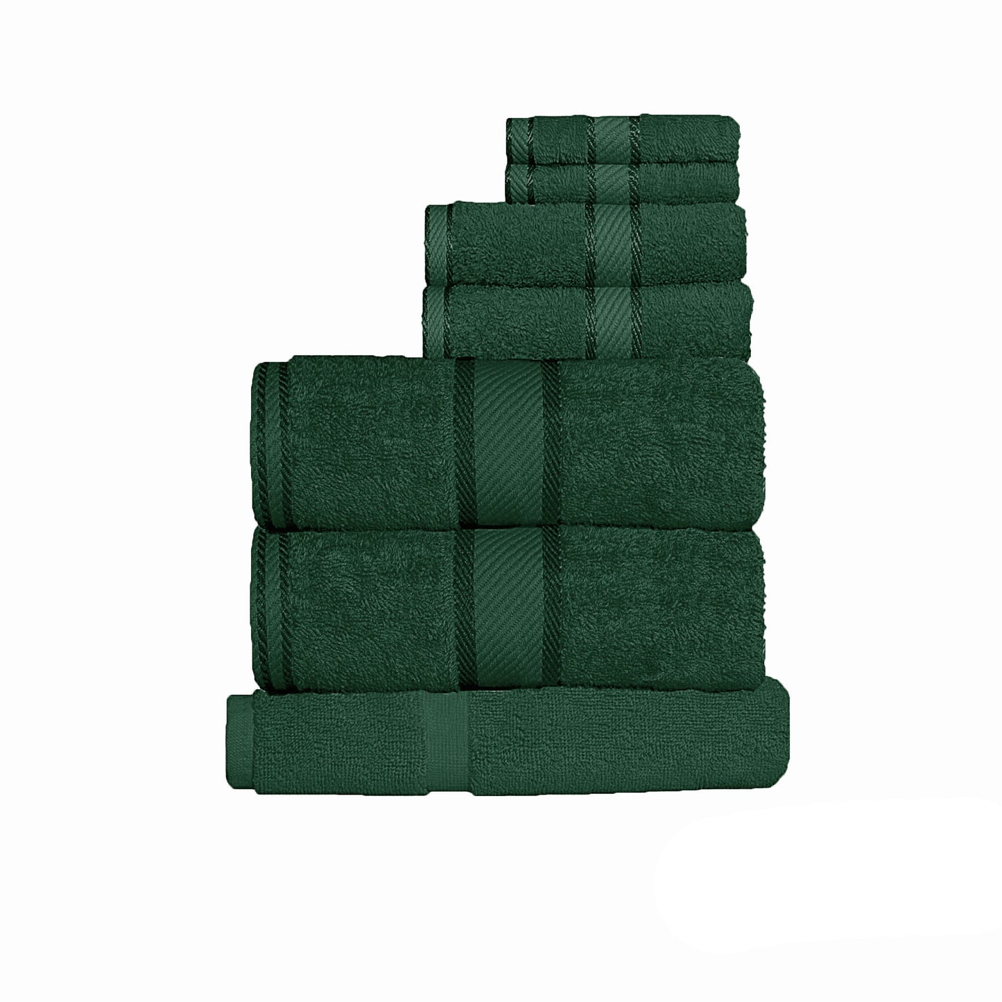 Kingtex 550gsm Cotton 7 Pce Towel Set Forest