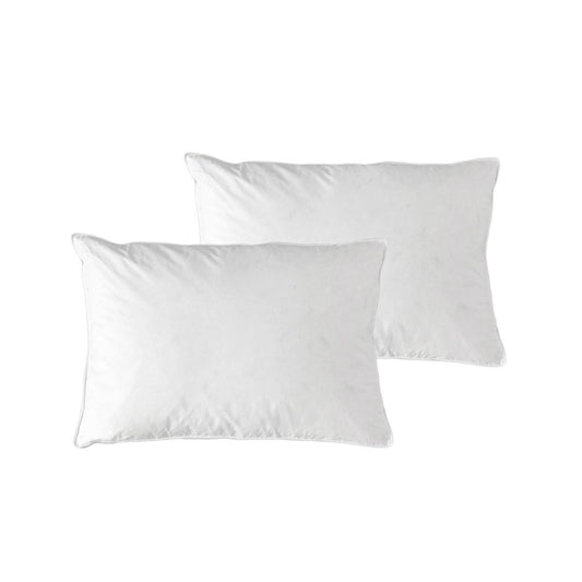 At Home Homewares Pack of 2 Standard Machine Washable Feather Pillows 45 x 70 +13 cm