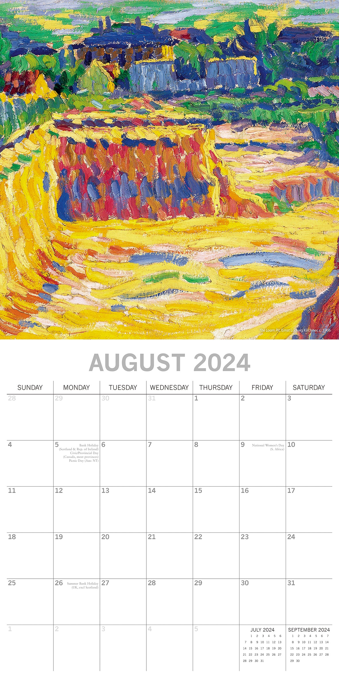 Expressionists - 2024 Square Wall Calendar 16 Months Arts Planner New Year Gift
