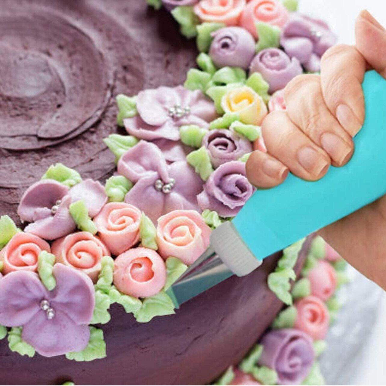 2/4PCS Reusable Silicone Pastry Bag DIY Icing Bags Cream Cake Decorating - 2 PCS(20 inch *2)