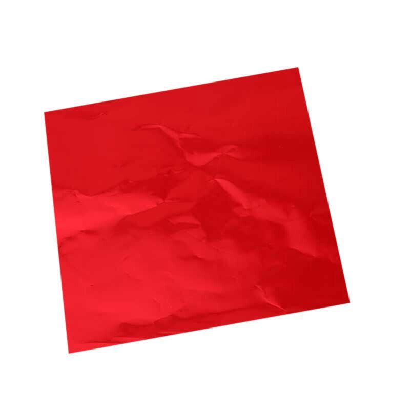 100Pcs Aluminium Foil Chocolate Wrappers 20cm Squares - Purple/Gloss