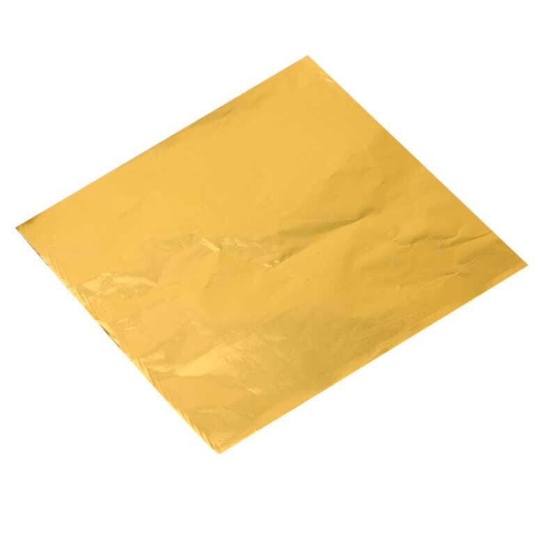 100Pcs Aluminium Foil Chocolate Wrappers 20cm Squares - Blue/Embossed