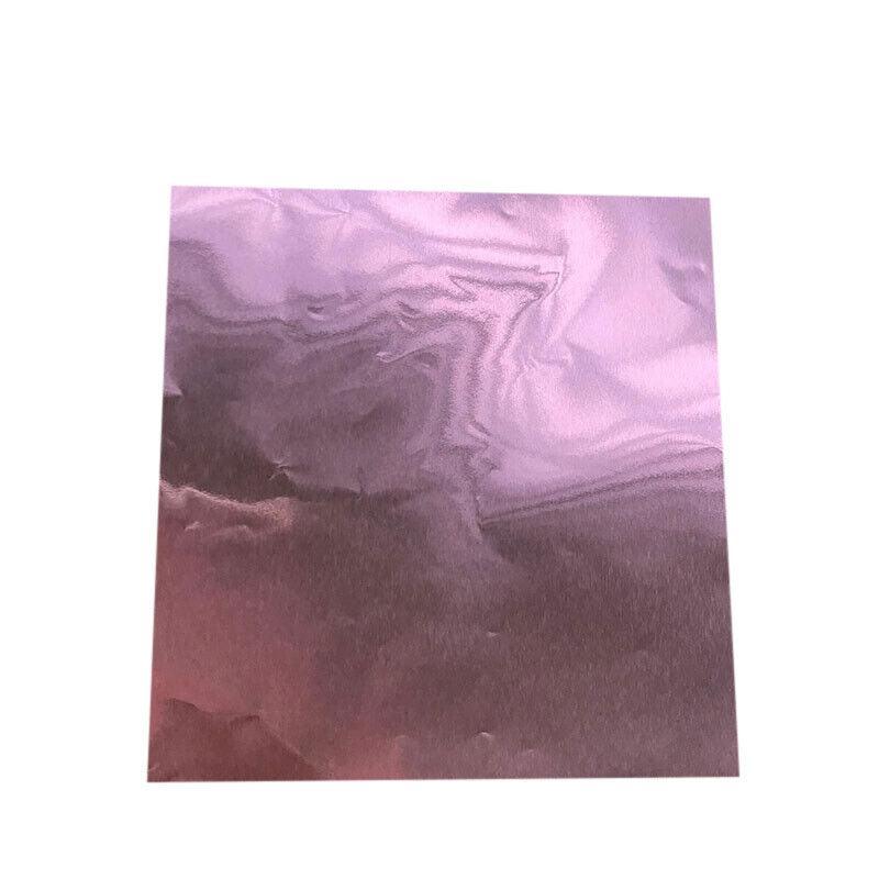 100Pcs Aluminium Foil Chocolate Wrappers 20cm Squares - Green/Embossed