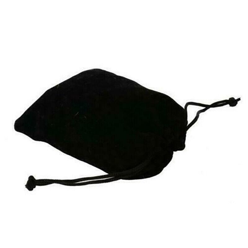 50X Small Velvet Cloth Drawstring Bags Gift Bag Jewelry Ring Pouch Earring Favor 7x9 - Black
