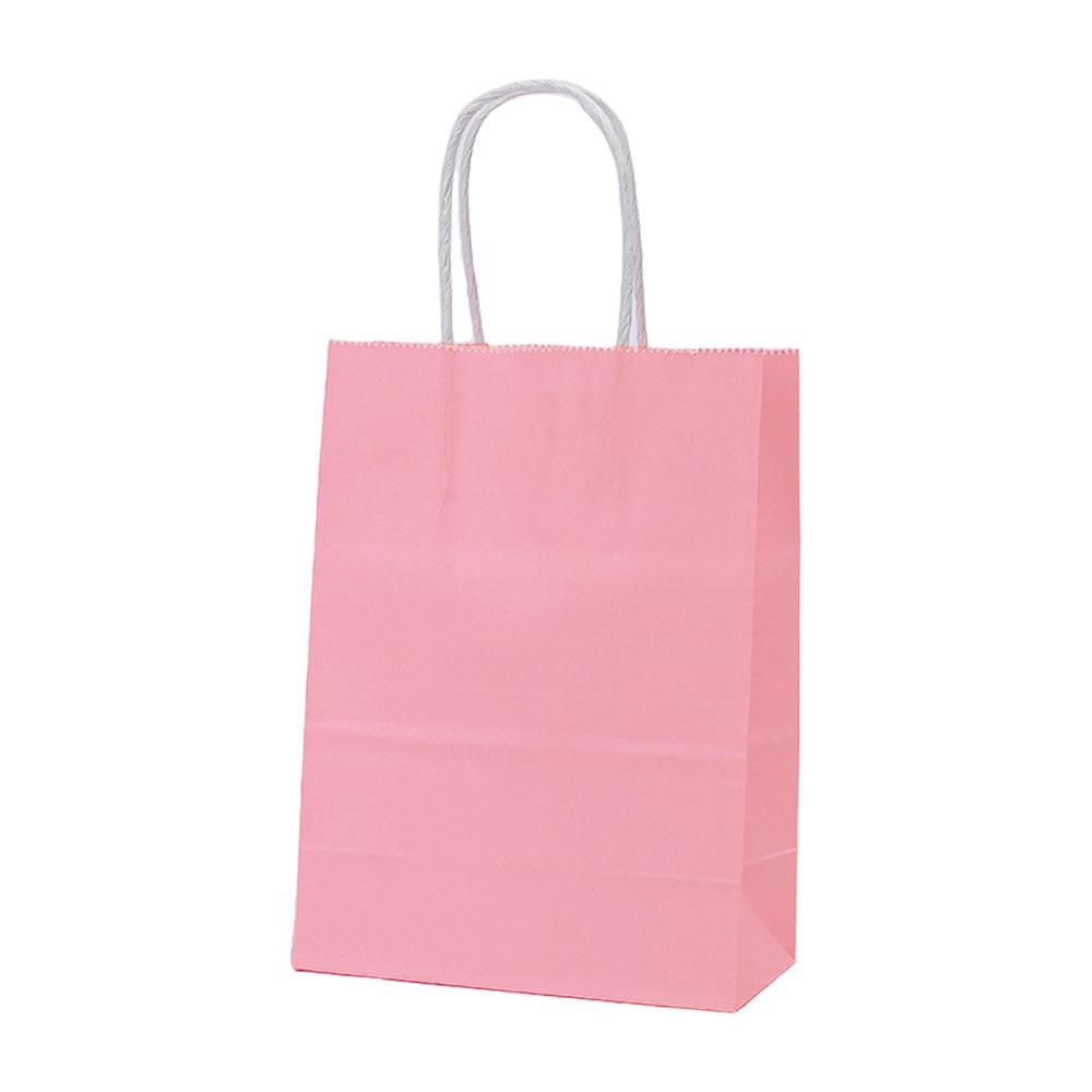 20pcs Small Kraft Paper Gift Bags with Handles for Shopping Party Favour - White