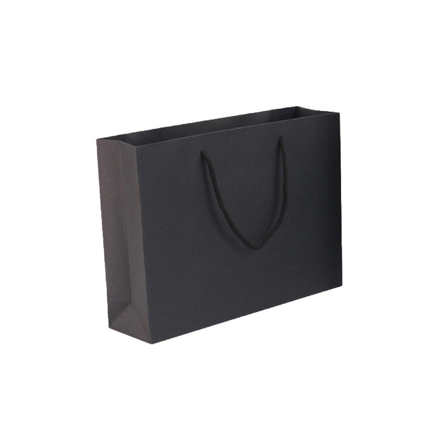 25X Kraft Paper Bags Gift Shopping Bag Carry White Pink Black Bag With Handles - Pink-13-19-6