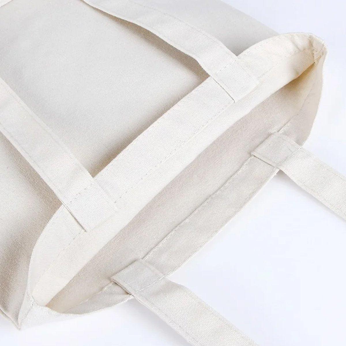 5PCS Canvas Tote Bag Cotton Blank DIY Shopping Shoulder Bags - Natural 30*20*10cm