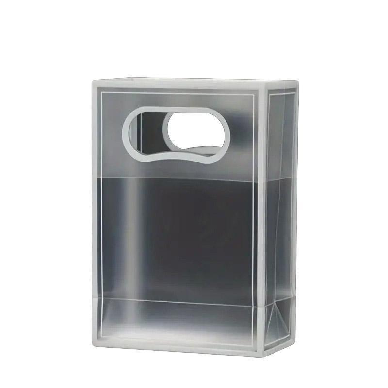 25pcs Transparent PVC Handbag for Wedding Festival Candy Gift Packaging Bag - Black-26*18*8cm