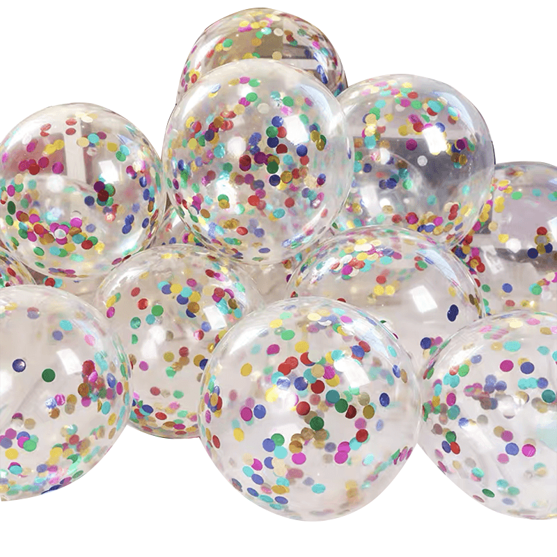 10/100X 30Cm Confetti Glitter Balloons for Party & Wedding - 30cm Mix Colours *10pcs