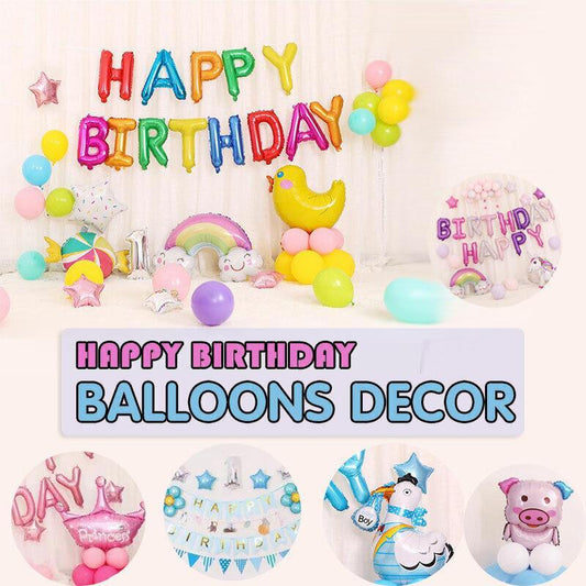 45-50 Pcs Happy Birthday 3D Unicorn Decoration Balloons Diy Decor Party Set - 01