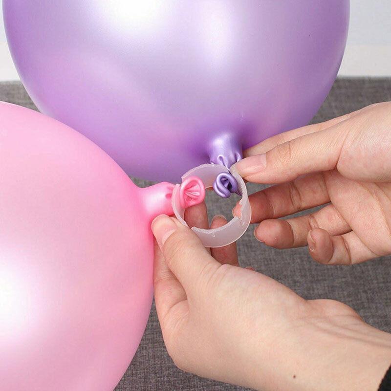 Balloon Clips H V Clip Tie Filled Helium Air Balloons Wedding Party Decoration - 50X Round shaped