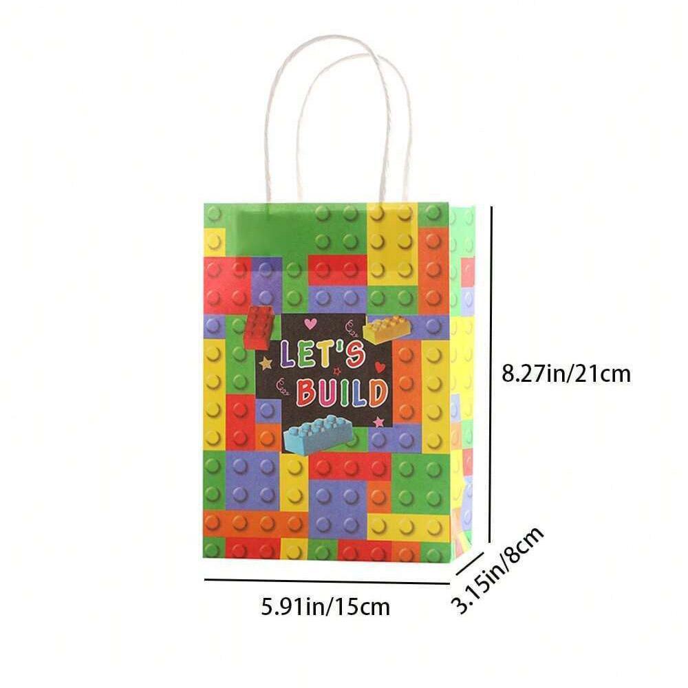30PCS Fashion Ball Kraft Paper Gift Bag Festivals gift tote bag Party Favor Bag - Basketball-30pcs