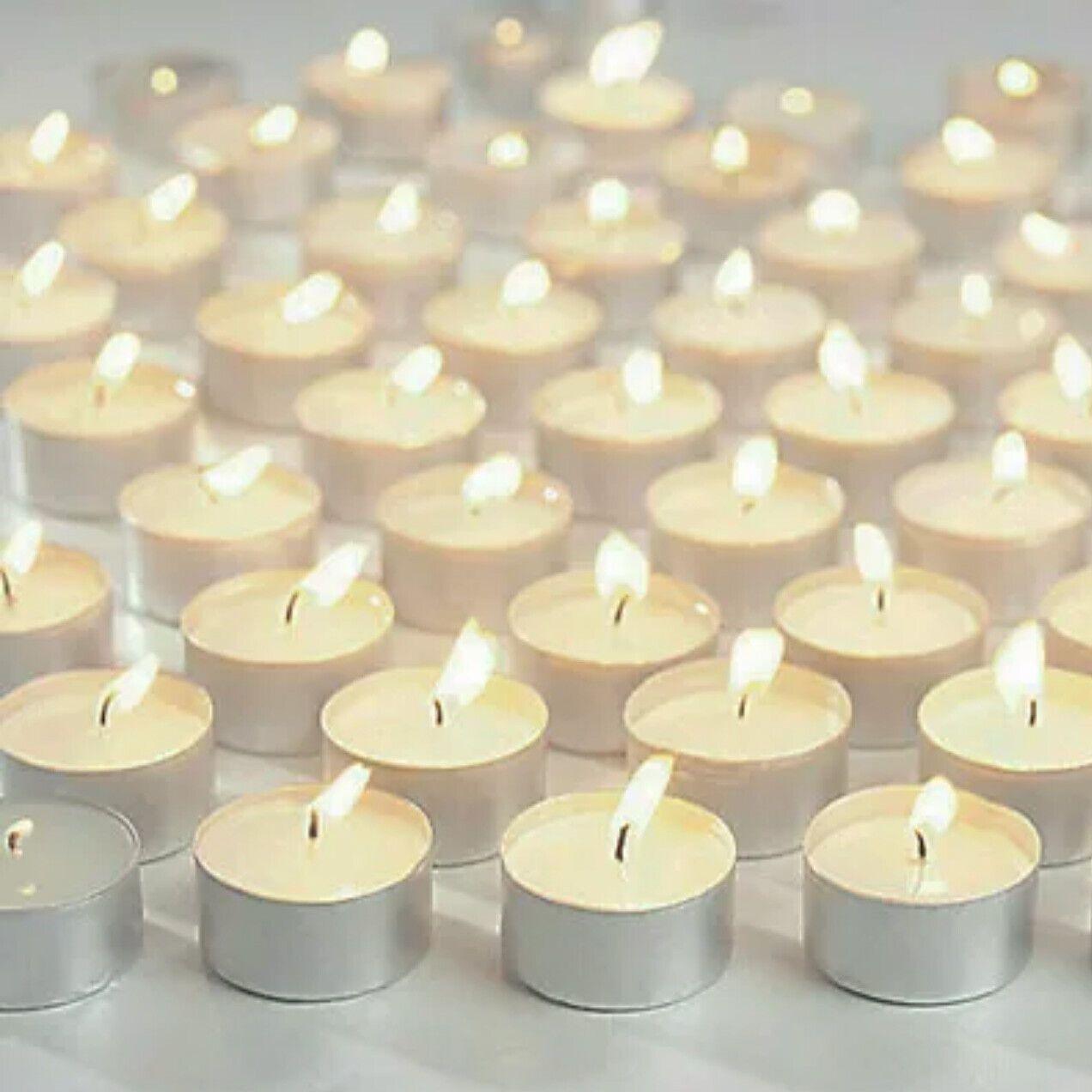 Tealight Candles 10 or 50 Pack Unscented Long Burning for Wedding Party Decor - Blue- 2 Hours10PCS