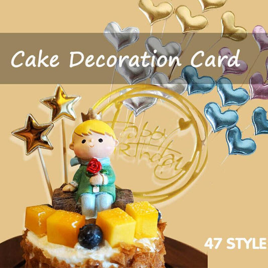 Happy Birthday Acrylic Cake Topper Cake Decoration Golden Silver Party - Rose Gold-Birthday (B)