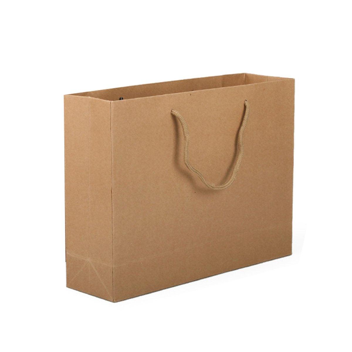 25pcs Paper Gift Bags Handbag Kraft Paper BagsParty Favors Wedding Packaging - 17x24x10cm