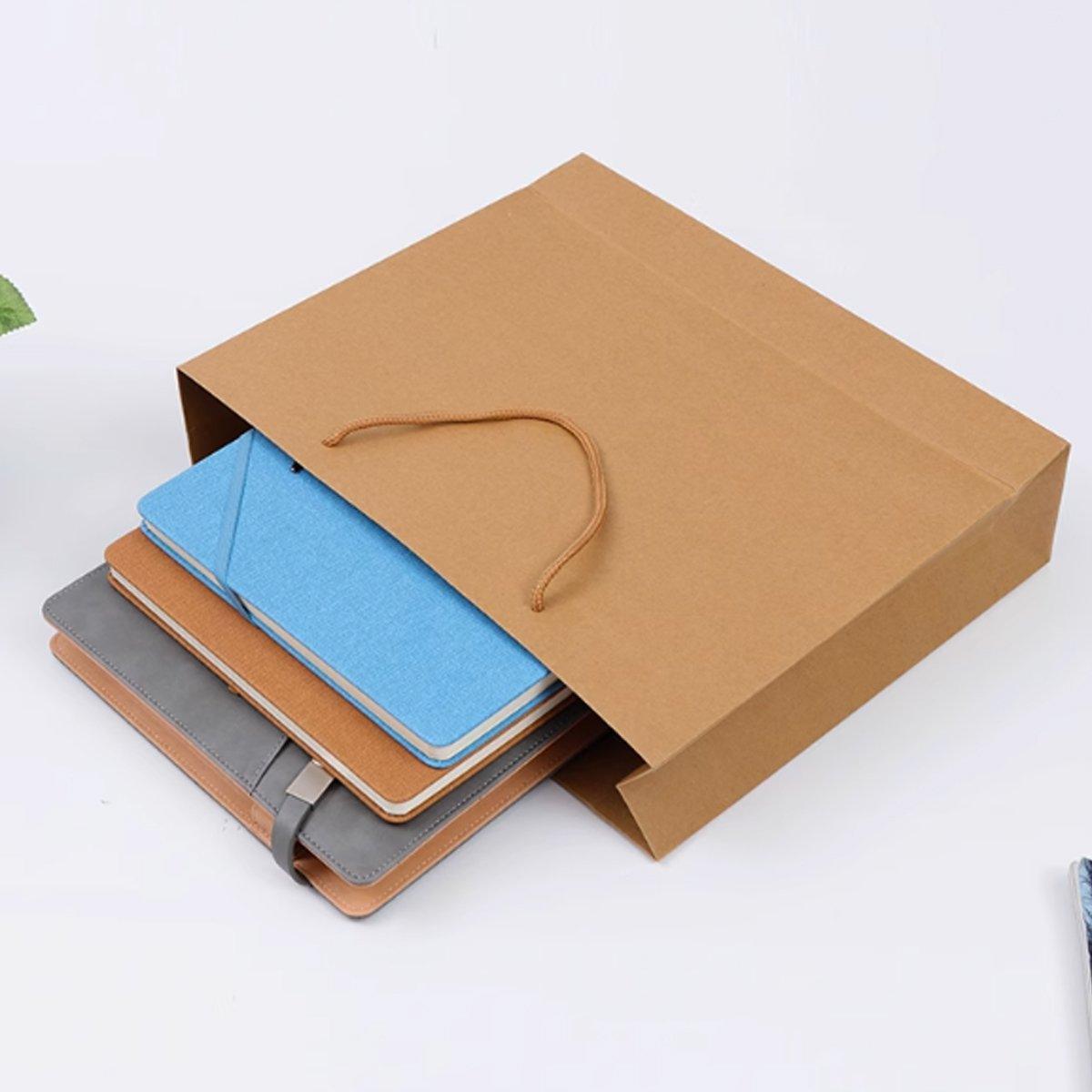 25pcs Paper Gift Bags Handbag Kraft Paper BagsParty Favors Wedding Packaging - 25x30x13.5cm