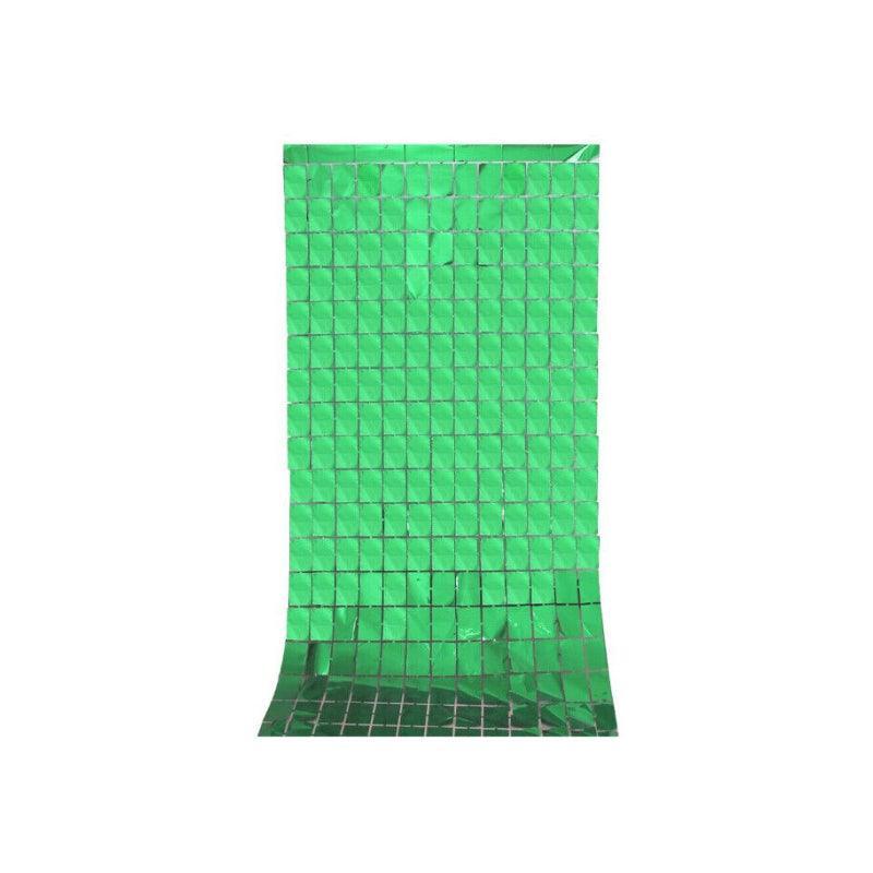 Rectangle Tinsel Curtain Shimmer Wall Backdrop 2M Length Party Decoration Sequin - White