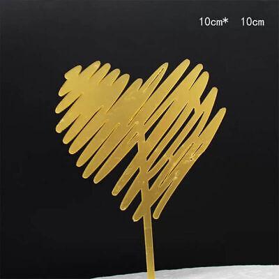 Happy Birthday Acrylic Cake Topper Cake Decoration Golden Silver Party - Gold-Z7 Acrylic