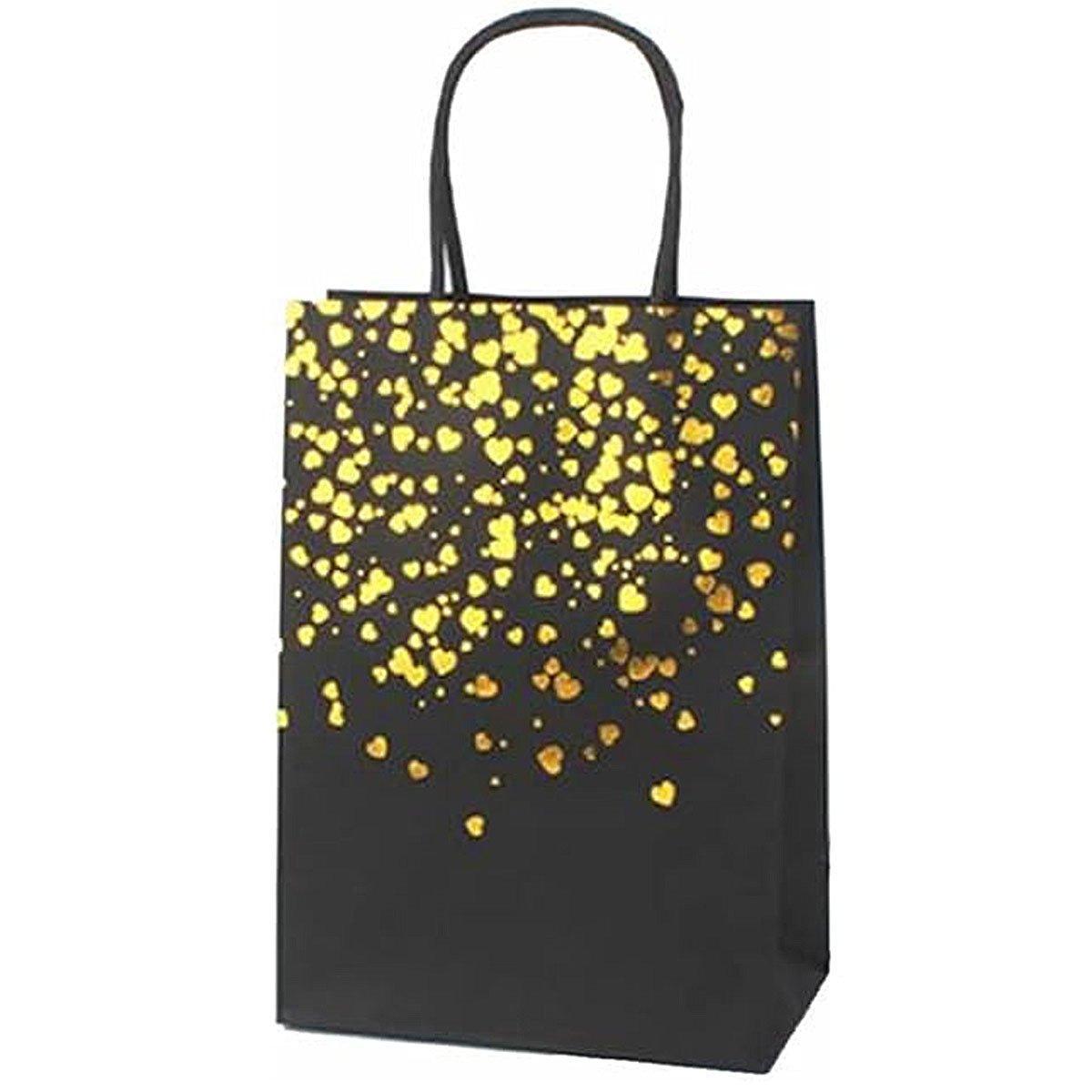 30PCS Kraft Paper Gift Bags Small Love Candy Bags Gold Foil Wedding Party Favors - Kraft Brown-Gold Foil