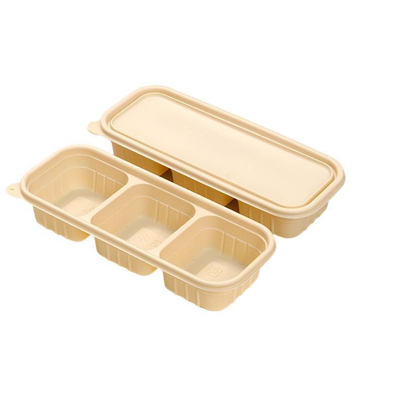 Biodegradable Corn Starch Meal Prep Containers Lids Durable Multi Compartment - A3