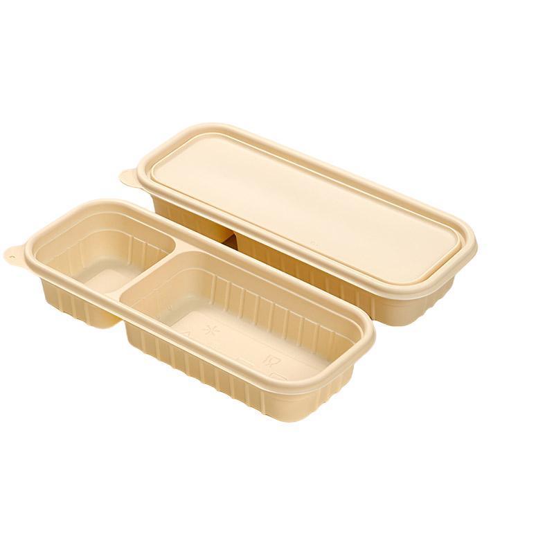 Biodegradable Corn Starch Meal Prep Containers Lids Durable Multi Compartment - C2B