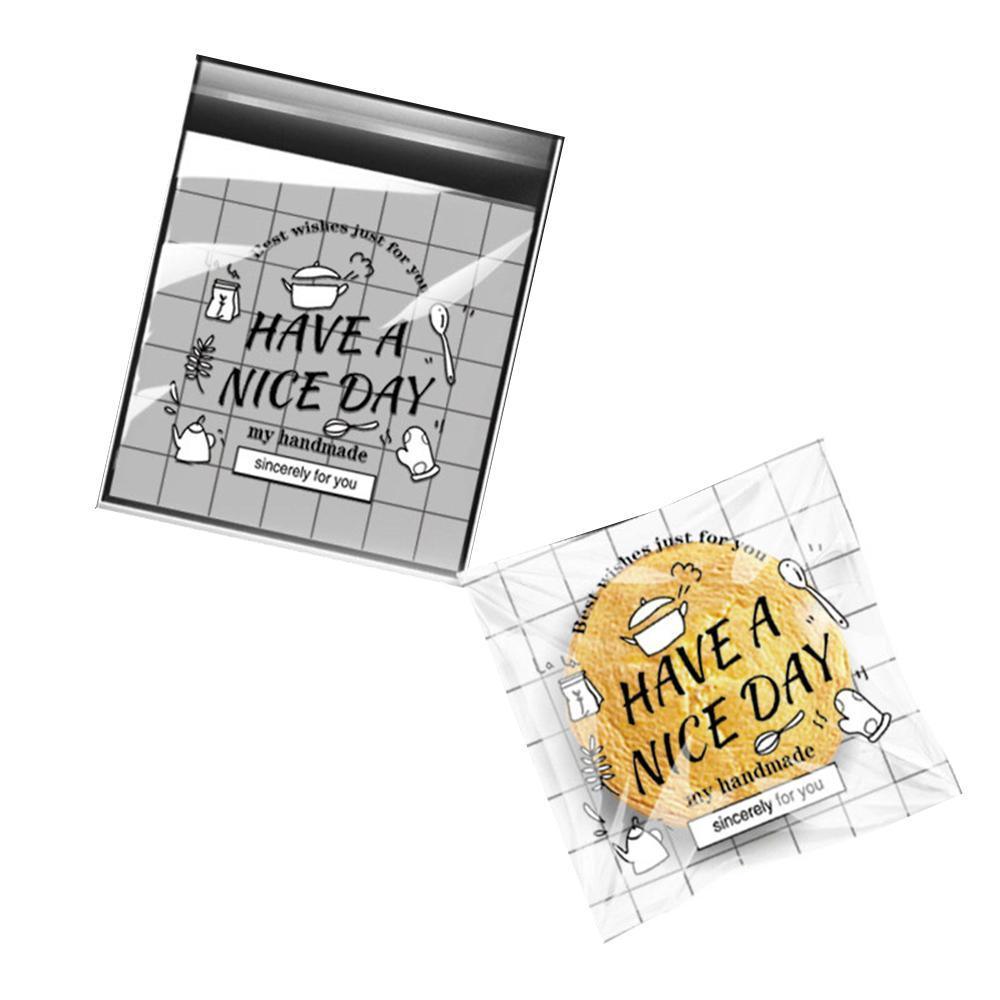 500 Pack Self Adhesive Cookie Packaging Bags Vibrant Designs OPP Material - Big Mouth Cartoon 10*10*3cm