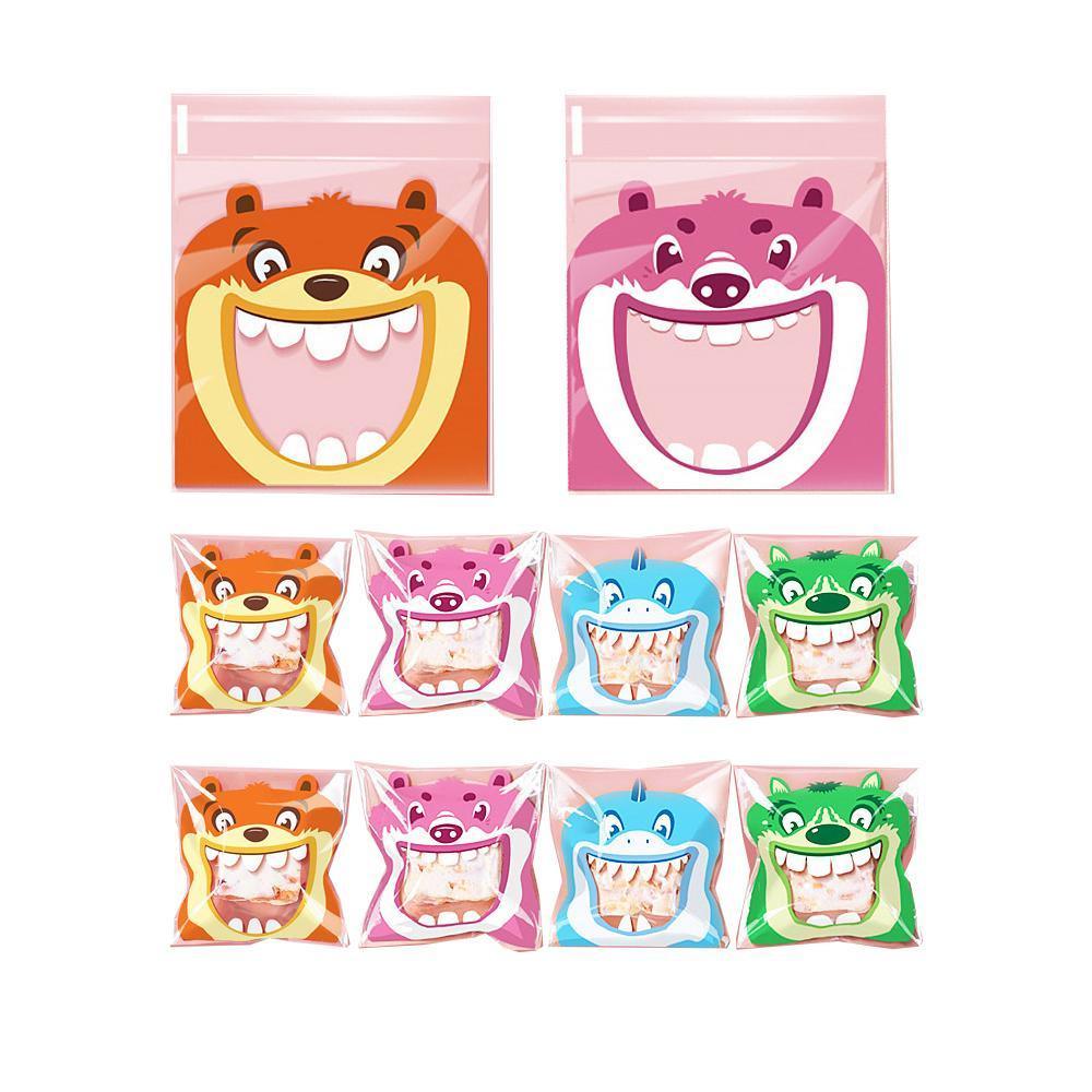 500 Pack Self Adhesive Cookie Packaging Bags Vibrant Designs OPP Material - Have a nice day 10*10*3cm