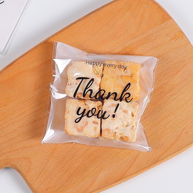 500 Pack Self Adhesive Cookie Packaging Bags Vibrant Designs OPP Material - Cute 10*10*3cm