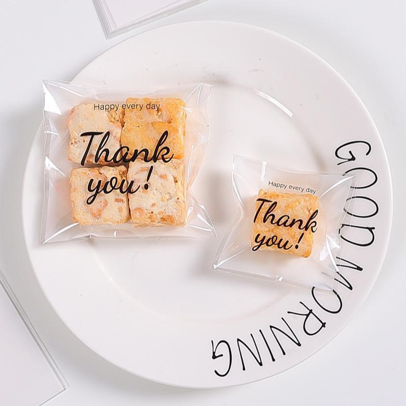 500 Pack Self Adhesive Cookie Packaging Bags Vibrant Designs OPP Material - Cute 10*10*3cm