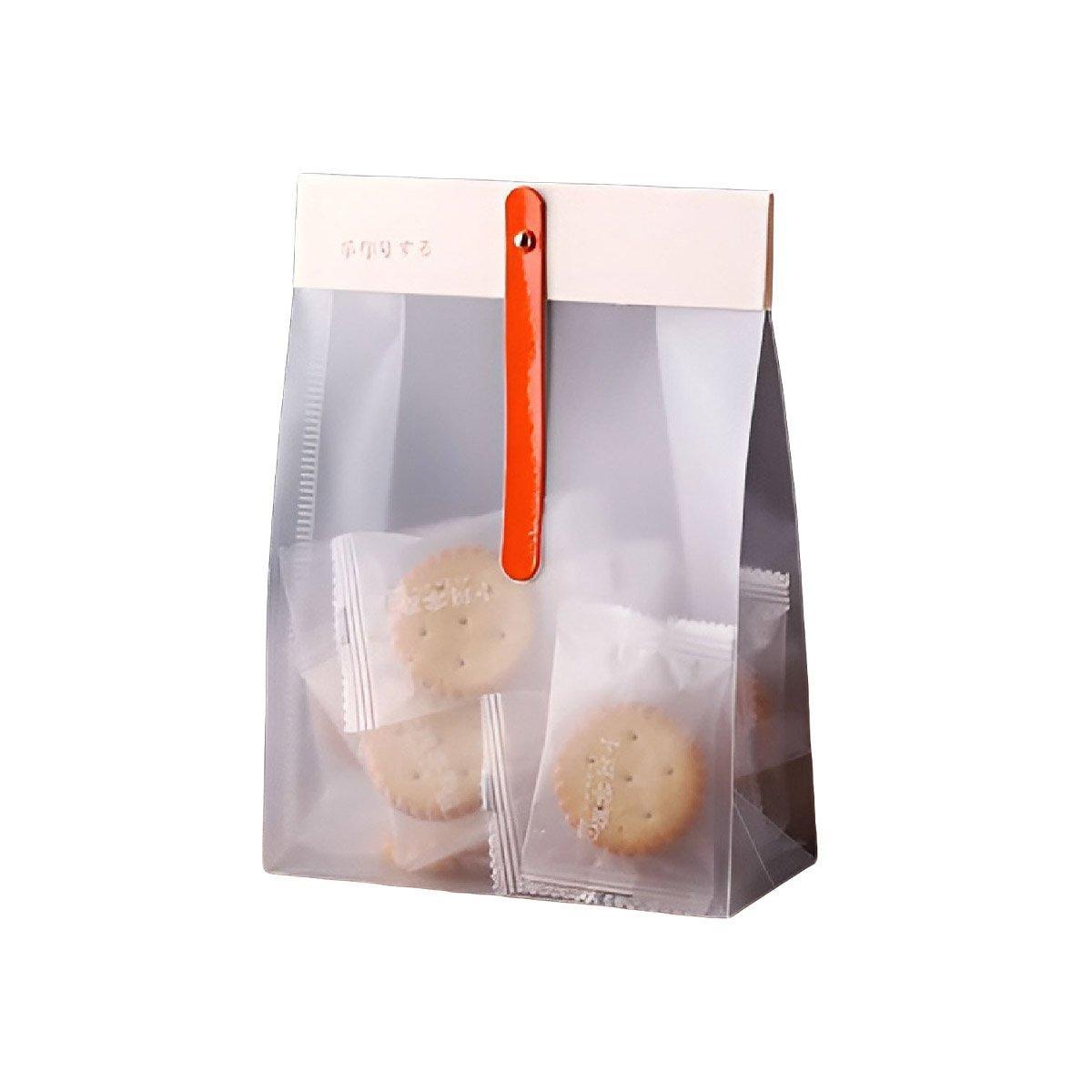 50pcs Transparent Snack Bags Biscuit Candy Bags Resealable Food Packaging - Blue