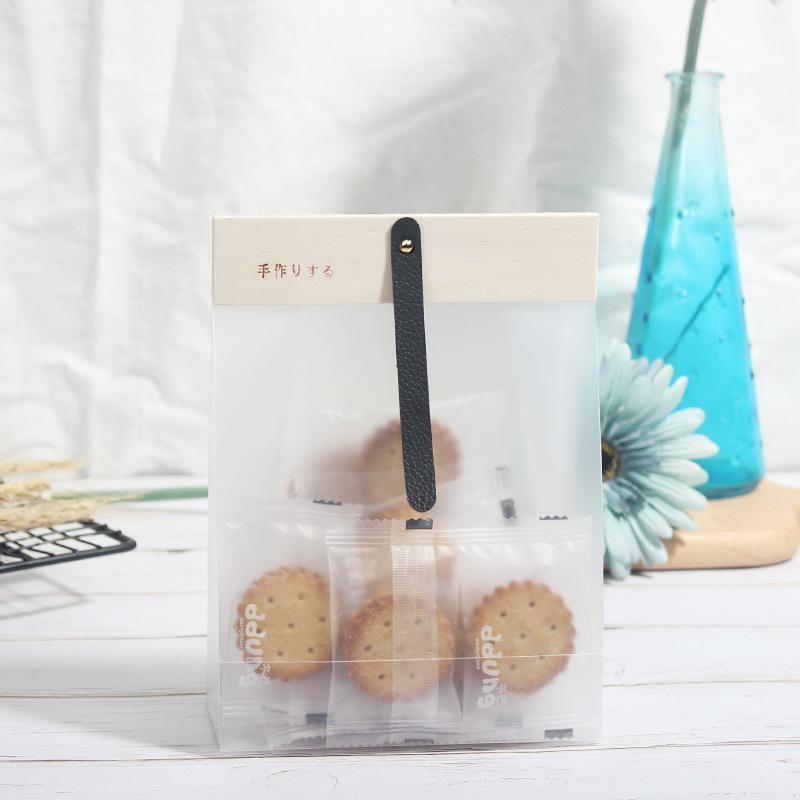 50pcs Transparent Snack Bags Biscuit Candy Bags Resealable Food Packaging - Red