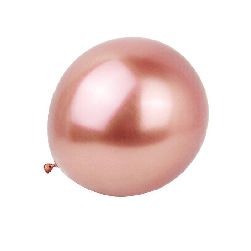 Metallic Latex Balloons 12 Inch Chrome Party Balloons for Birthday Wedding Decoration - Rose Gold 50PCS