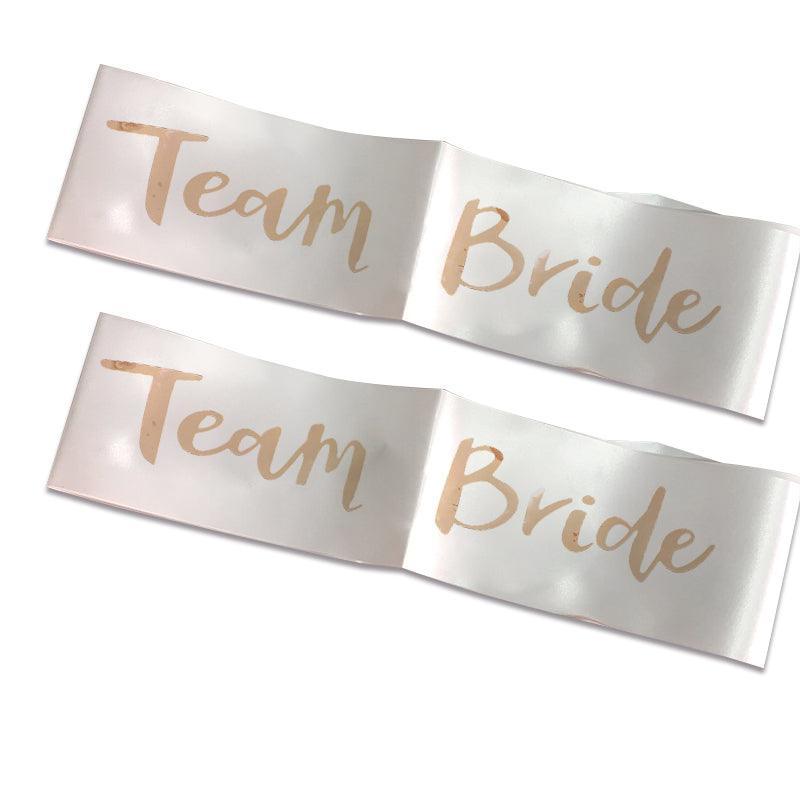 Bridal Party Sash Rose Gold Bride Bridesmaid Maid Honour Mother Hens Night Wear - Maid Of Honour