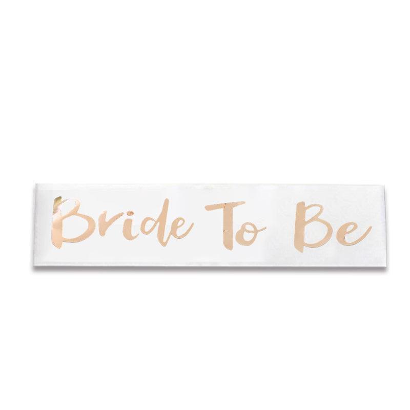 Bridal Party Sash Rose Gold Bride Bridesmaid Maid Honour Mother Hens Night Wear - Maid Of Honour