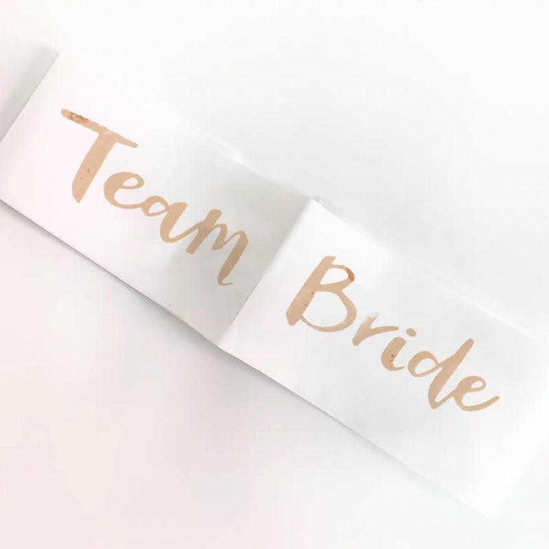 Bridal Party Sash Rose Gold Bride Bridesmaid Maid Honour Mother Hens Night Wear - Mother Of The Bride