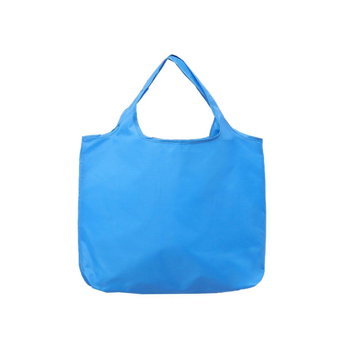 Large Multi Colour Waterproof Shopping Bag Foldable Portable Reusable Bag - Blue