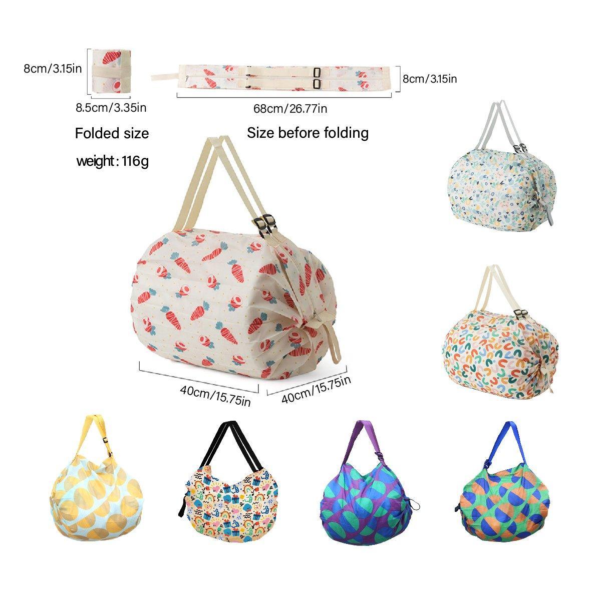 Large Foldable Eco-Friendly Shopping Bag Reusable Thickened Portable Travel Tote - 4