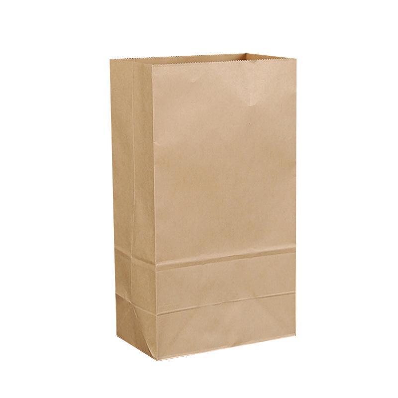 500PCS Kraft Food Paper Bags Brown Flat Bottom Lunch Bags Party Favour Bag - 500PCS-25*14*33CM