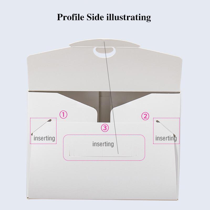 30PCS White Portable Cake Boxes Display Window Packing Case Party with Handle Birthday - 12 inch