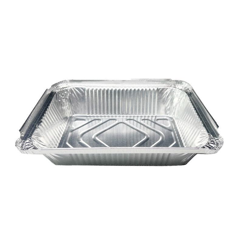 125PCS Disposable Quadrate Tin Foil Pans Oven Grill Safe Non-Stick Baking Trays - 125pcs-410ml
